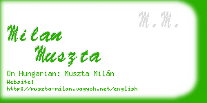 milan muszta business card